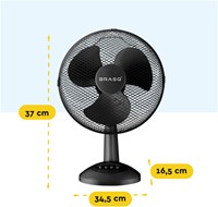 Tafelventilator BRASQ F400 Ø 30cm zwart-3