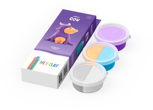 Klei Hey Clay koe set à 3 delen-2