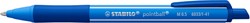 Balpen STABILO pointball colorful medium blauw
