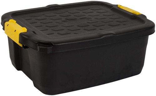 Opbergbox Bankers Box 24 liter met handgrepen robuust zwart