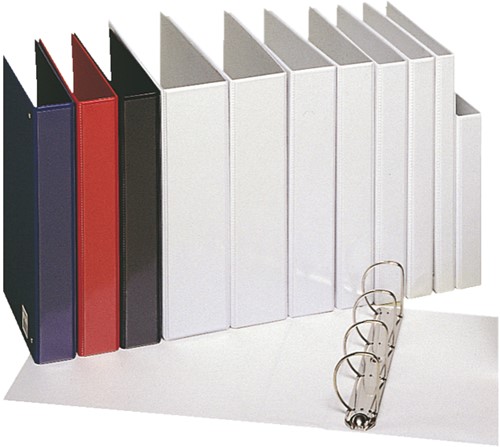 Presentatieringband Esselte A4 4-rings D-mech 30mm wit 49703-3
