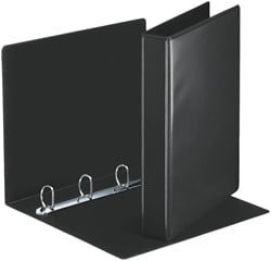 Presentatieringband Esselte A4 4-rings D-mech 30mm zwart 49717