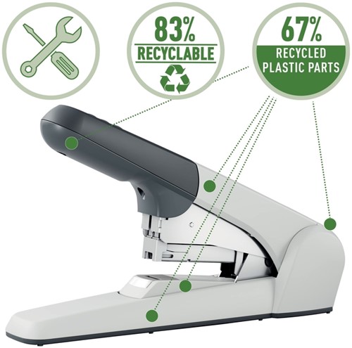 Nietmachine Leitz Heavy Duty Flat Clinch 60 vel zilver-6