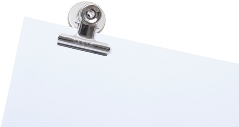 Papierklem MAUL Bulldog met magneet 40mm zilver 2 stuks-2