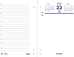 Omlegblok 2026 Brepols 1dag/2pagina's universele ponsing