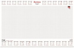 Bureau-onderlegblok 2025 Quantore ruit 56,5X36CM  wit