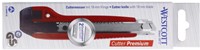 Snijmes Westcott premium 18mm met schuifsluiting rood-2