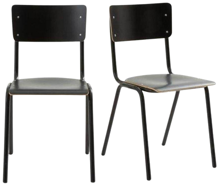 Twee vergaderstoelen start naast elkaar