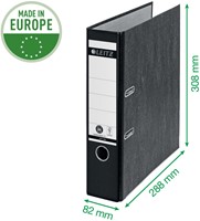 Ordner Leitz 1080 klassiek gewolkt 180° 80mm karton A4 zwart-3