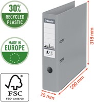 Ordner Esselte No.1 Power VIVIDA 75mm 30% gerecycled PP folie rood-3
