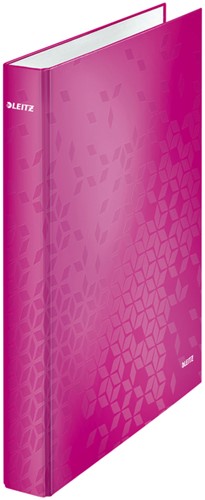 Ringband Leitz WOW A4 maxi 2-rings D-mechaniek 25mm roze-1