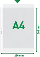 Showtas Leitz Premium standaard 11-gaats copy safe 0.085mm PP A4 transparant 100 stuks-12