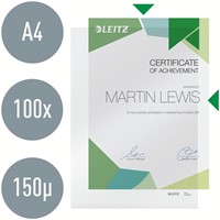 Insteekmap L-model Leitz Premium copy safe 0.15mm PVC A4 transparant 100 stuks-1