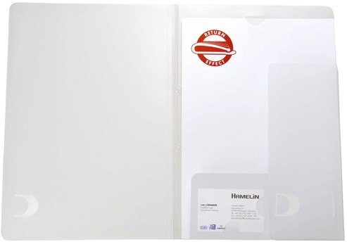 Offertemap Oxford A4 met insteektas 2 kleppen 0,5mm PP transparant