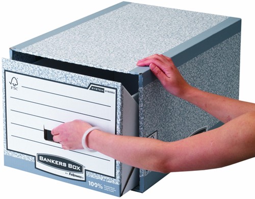 Archieflade Bankers Box A4 System A4 grijs-1