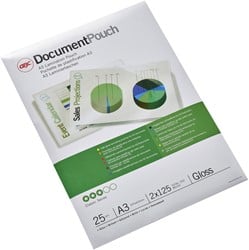 Lamineerhoes GBC A3 2x125micron document 25 stuks