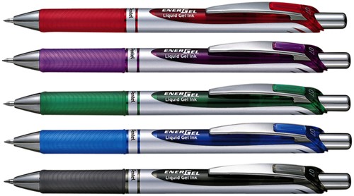 Gelschrijver Pentel BL77 Energel medium rood-3