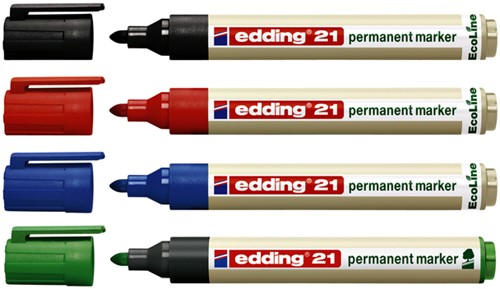 Viltstift edding 21 EcoLine rond rood 1.5-3mm-3
