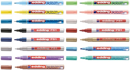 Paintmarker edding 751 op oliebasis 1-2mm zwart-3