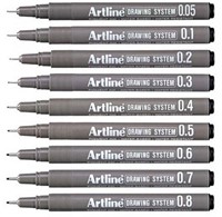 Fineliner Artline technisch 0.8mm zwart-2