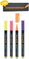 Krijtstift Securit SMA-100 rond 1-2mm geel/oranje/roze/paars 4 stuks-3