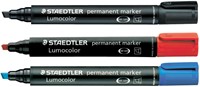 Viltstift Staedtler Lumocolor 350 permanent schuin blauw-3