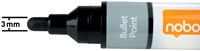 Whiteboardmarker Nobo Liquid ink rond assorti 3mm 4st-2