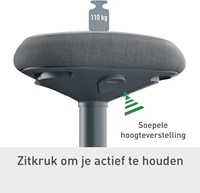 Actieve zitkruk Leitz Ergo met comfortzitting-8