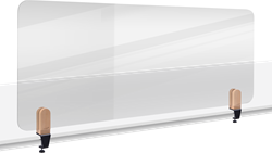 Legamaster ELEMENTS transparant bureauscherm 60x160cm (klem)