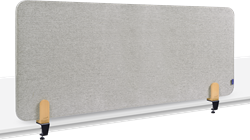 Legamaster ELEMENTS akoestisch bureauscherm 60x160cm licht grijs (klem)