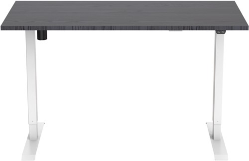 Euroseats elektrisch verstelbaar zit-sta bureau (1 motorig) - 160 x 80 cm - Shadow Eik (T608) - Wit (RAL9016)-2