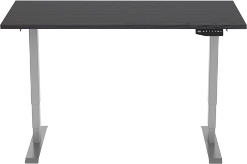 Euroseats elektrisch zit-sta bureau  - 140 x 80 cm - Shadow Eik (T608) - Grijs (RAL7045)-2