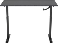 Euroseats zit-sta bureau Slinger - 140 x 80 cm - Shadow Eik (T608) - Zwart (RAL9005)-2