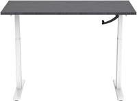 Euroseats zit-sta bureau Slinger - 120 x 80 cm - Shadow Eik (T608) - Wit (RAL9016)-2