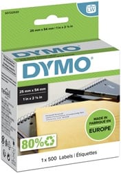 Etiket Dymo LabelWriter adressering 25x54mm 1 rol á 500 stuks wit S0722520