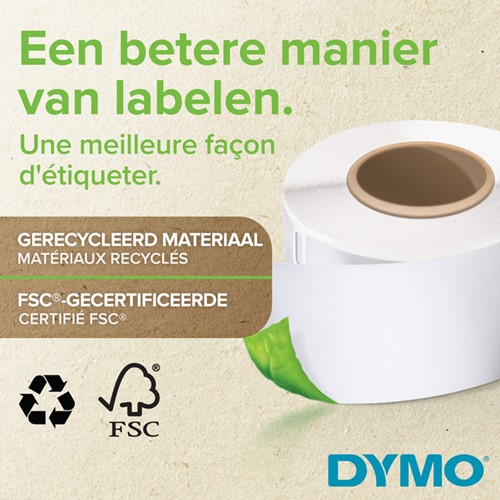 Etiket Dymo LabelWriter multifunctioneel 32x57mm 1 rol á 1000 stuks wit S0722540-3