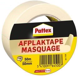 Afplaktape Pattex 50mmx50m creme