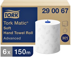 Handdoekrol Tork H1 Matic Advanced 2-laags 150m wit 290067