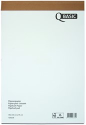 Flipoverpapier Qbasic 65x95cm 40 vel ongevouwen ruit