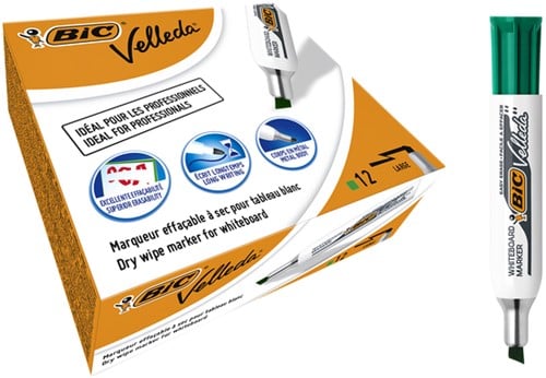 Whiteboardmarker Bic Velleda 1781 schuin large groen-2