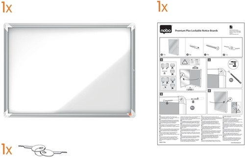 Binnenvitrine Nobo premium plus 4xA4 draaideur magnetisch-9