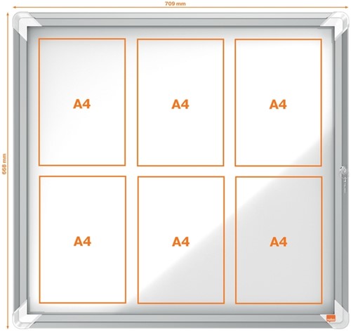 Binnenvitrine Nobo Premium Plus 6xA4 draaideur magnetisch-9