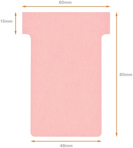 T-kaart Nobo nr.2 48mm roze 100 stuks-3