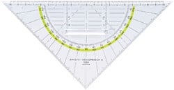 Geodriehoek Aristo 1555/2 225mm met greep transparant
