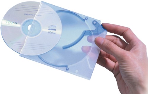 Cd opbergbox Quickflip standaard blauw 5 stuks-2