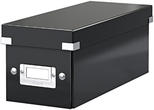 CD-opbergdoos Leitz Click & Store WOW  gerecycled karton 143x136x352mm zwart