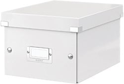 Opbergdoos Leitz Click & Store WOW klein gerecycled karton 220x160x282mm wit