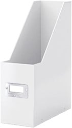 Tijdschriftencassette Leitz WOW click & store gerecycled karton wit