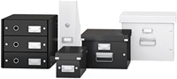 CD-opbergdoos Leitz Click & Store WOW  gerecycled karton 143x136x352mm zwart-2