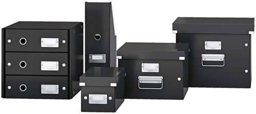 DVD-opbergdoos Leitz Click & Store WOW  gerecycled karton 206x147x352mm zwart-3